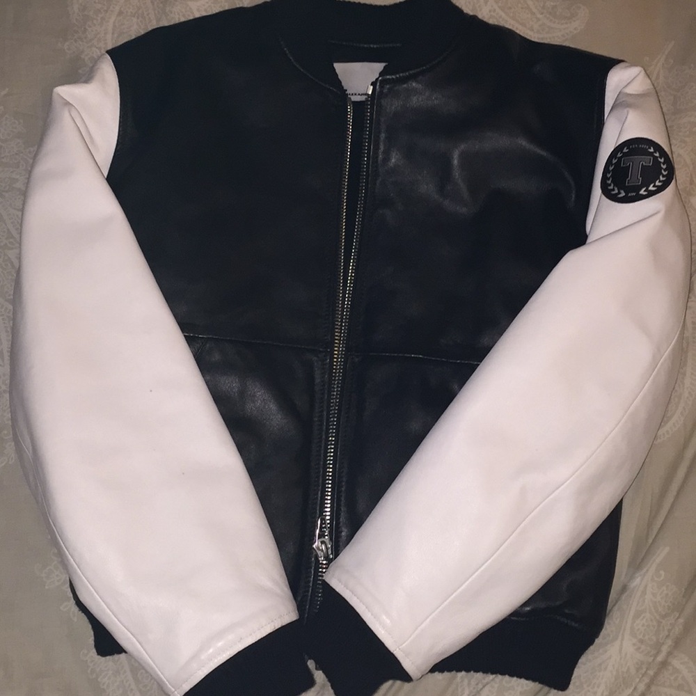Alexander Wang Lambskin Leather Letterman Jacket